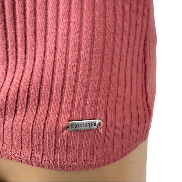 Hollister Henley Button Down V-Neck Long Sleeve Shirt Medium Mauve Pink - Picture 6 of 12